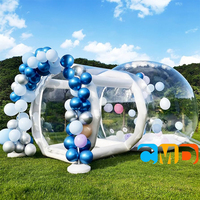 Tente bulle gonflable en PVC transparent, dôme igloo, tente de réception extérieure, maison bulle gonflable commerciale avec pompe et souffleur
