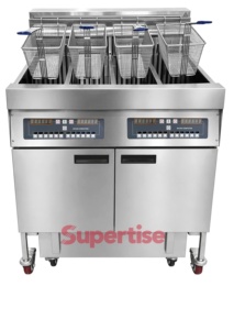 <span class=keywords><strong>Friteuse</strong></span> à <span class=keywords><strong>gaz</strong></span> commerciale 25L en acier inoxydable, 1 cuve, 2 paniers, sans huile, double <span class=keywords><strong>friteuse</strong></span> profonde, fonctionnant au propane - Product Image 2