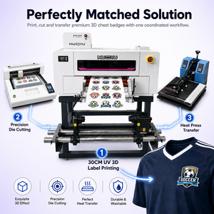 Nuova Soluzione Completa per Principianti UV DTF: Stampante 3D TPU da 30 cm con Kit di Pellicole per Laminazione e Termopressa per Piccole Imprese e Avvio Attività Automatico - Product Image 4