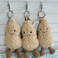 Collection de porte-clés en peluche sur le thème des animaux et de la nourriture - Charmants pendentifs de sac à dos de dessins animés, superbes cadeaux et décorations de voiture