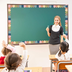 Custom Bulletin Board Borders Sticker Cute Rainbow <strong>Themed</strong> Scalloped Border Stickers for School <strong>Classroom</strong> <strong>Decoration</strong> - Product Image 5