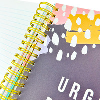 Carnet de notes de luxe A5 à couverture rigide, journal à spirale, agenda hebdomadaire et mensuel, planificateur de manifestations et de buts