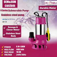 Pompa Air Limbah Submersible Seri V 1HP dengan Saklar Pelampung untuk Drainase Basement untuk Pasar Ghana Efisiensi Tinggi Tahan Lama 220V 50Hz