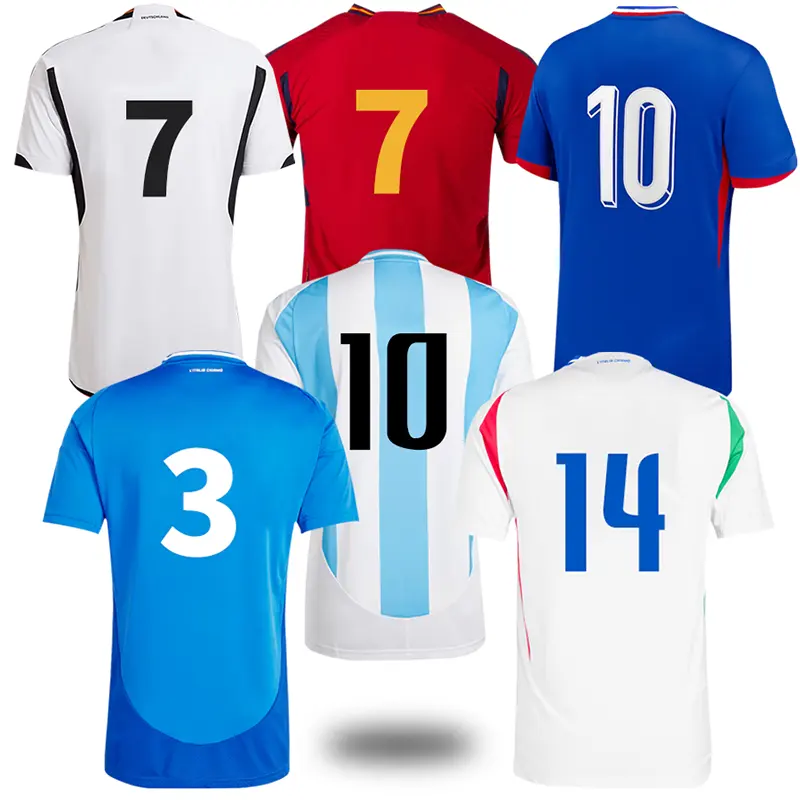 Set pakaian latihan sepak bola profesional kualitas tinggi 2024 dengan Logo kustom terinspirasi oleh Jersey tim nasional