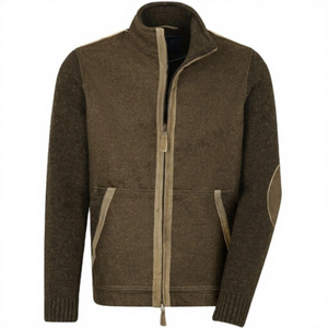 Veste de chasse respirante en laine 100% sur mesure, design tricoté, style décontracté pour homme, doublure en polyester, dernière tendance - Product Image 1