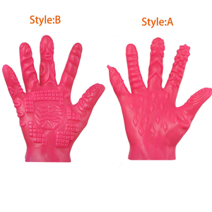 Giocattoli per sesso con guanto in gomma con maniche da dito - Product Image 4