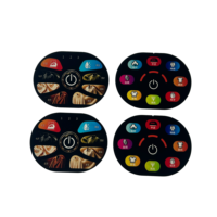 Panneau de membrane tactile LED personnalisé, membrane de recouvrement PET, autocollant frontal, panneau de membrane de commande, étiquette autocollante