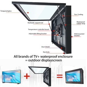 Tùy chỉnh 50 60 ''ngoài trời không thấm nước không cảm ứng <span class=keywords><strong>LCD</strong></span> Màn hình hiển thị màn hình trường hợp an toàn TV bao vây với an toàn phân phối hộp - Product Image 6