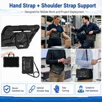 Étui antichoc 360 Armor pour Redmi Pad Pro 12.1 Poco Pad 12.1 2024 avec support rotatif, bandoulière, adapté aux enfants, OEM ODM