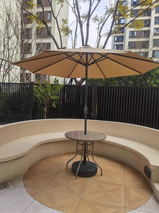 Sombrilla Moderna de Aluminio Impermeable para Exteriores de 2.7M para Hotel, Jardín, Patio, <span class=keywords><strong>Playa</strong></span> y Parque - Product Image 6