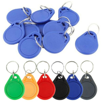 Conveniente y seguro 13,56 MHz ABS RFID Key Fobs Etiqueta de llave inteligente colorida con Mini 1K Chip para hoteles