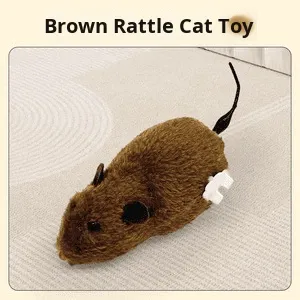 Eco-Friendly gato brinquedo mouse elétrico realista Teaser Wand definido para tédio-alívio completa energia que consome Gadget Green Supplies - Product Image 6