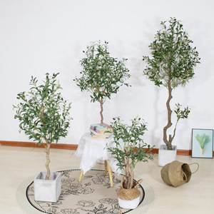 Grand <span class=keywords><strong>olivier</strong></span> artificiel en plastique <span class=keywords><strong>pour</strong></span> décoration extérieure, faux bambou en <span class=keywords><strong>pot</strong></span>, plante Monstera verte, différentes tailles - Product Image 4