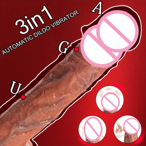 Dildo Besar Panjang Mainan Seks Dewasa Pijat Wanita Pemanas Teleskopik Ayun Dorong Silikon Vibrator Dildo Realistis Ukuran Besar untuk Wanita - Product Image 2