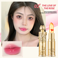 Vente en Gros Baume à Lèvres Vegan Longue Durée 2 Couleurs Fleur Maquillage Température Magique Rouge à Lèvres Changement de Couleur Rouge à Lèvres