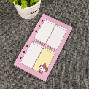 50 Sheets A6 Notebook Journal Paper Refill 6 Holes Spiral Binder Weekly Index Inside Page School Stationery