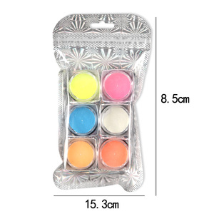 Polvo de Uñas Iridiscente Brillante Ultrafino Luminoso Perlado de Alto Brillo en 12 Colores Neón, Venta Caliente - Product Image 6