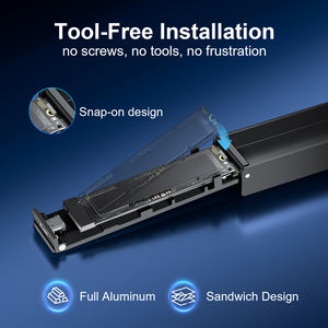 FIDECO - Nueva Carcasa <span class=keywords><strong>USB</strong></span> 3.2 de 10 Gbps para NVMe <span class=keywords><strong>SATA</strong></span>, Adaptador de SSD a <span class=keywords><strong>USB</strong></span> con Ventilador de Refrigeración - Product Image 6