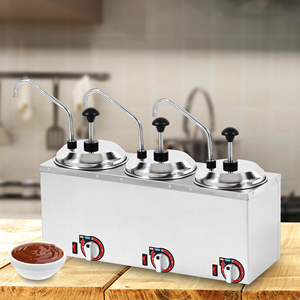 Réchauffeur de sauce commercial Offre Spéciale avec distributeur de sauce électrique à pompe Machine de réchauffeur de sauce à 3 réservoirs - Product Image 2