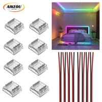 Connecteur Transparent Universel 5mm 8mm 10mm Fil à Fil Bande de Lumière LED COB SMD