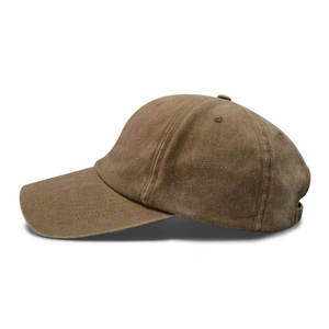 Gorra de béisbol deportiva de alta gama, personalizada, de perfil bajo, sin estructura, de algodón lavado, de 6 paneles, lisa, con cierre metálico, estilo Dad Hat. - Product Image 5