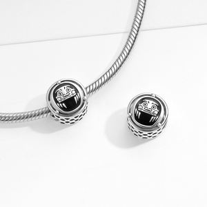 だるま チャーム 本物の925スターリングシルバー シンボルシリーズ ビーズ 女性用 DIY ブレスレットチャーム ネックレス ジュエリーメイキング - Product Image 2