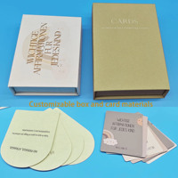 Jeu de Cartes d'Affirmation Personnalisées de Manifestation Quotidienne, Impression sur Mesure avec Boîte Cadeau et Support en Bois