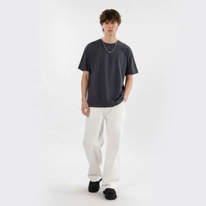 T-shirt de haute qualité en gros, 230 g/m², poids lourd, 100 % coton pur, pour hommes et femmes - Product Image 5