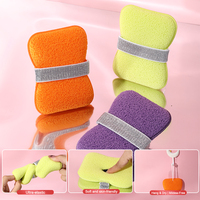 Éponge exfoliante douce pour le visage et le corps, nettoyant moussant en maille, sac de voyage pour éponge de bain