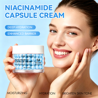CHIC BEAUTE Crème en Capsules de Peptides à l'Acide Hyaluronique : Hydratation Profonde, Éclaircissement du Teint, Amélioration de la Peau Rugueuse et Apaisement Cutané