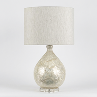 Nouvelle Arrivée - Abat-jour Moderne en Nacre Doré/Transparent pour Lampe de Chevet Élégante, Idéal pour Mariage, Maison, Bureau, Décoration Intérieure