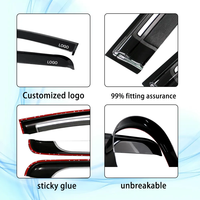Deflector de ventana de sombra de ventilación de coche directo de fábrica, Parasol, Deflector de viento, protector de lluvia para Isuzu d-max 2018-2024