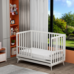CLAF BEBE di alta qualità culle bambino in legno bambino letto in metallo piedi 70*130cm <span class=keywords><strong>dimensioni</strong></span> con piccolo Guardrail - Product Image 5