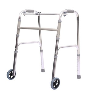 Aluminum Alloy <b>Walker</b> With Wheels Height Adjustable For <b>Elderly</b> Outdoor Use Fitness Rehabilitation Support - Product Image 4