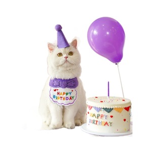 Senye Pets: Baberos, pañuelos, gorros para perros y gatos, decoraciones y productos transfronterizos estilo Instagram para cumpleaños - Product Image 4