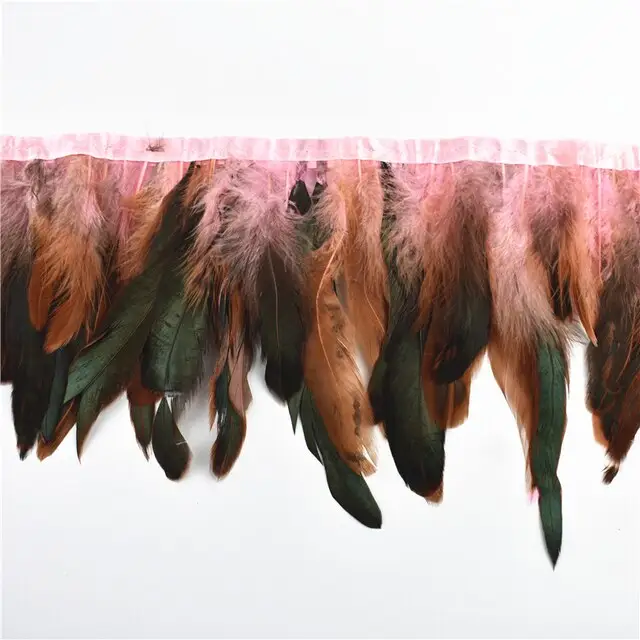 Spitzen hersteller 10-30cm gefärbte koreanische afrikanische Spitze Stoff Hahn Schlappen Fransen für Karneval Feier Perlen Dekoration