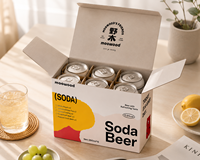 Boîte d'emballage en carton ondulé personnalisée pour boissons, cadeaux, aliments, jus, boissons gazeuses, finition décorative, vente en gros
