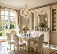 FULLSUMMER Servicio de Diseño de Interiores para el Hogar, Personalización Completa de la Casa, Diseño Integral de Hotel Estilo Chateau de Lujo Francés Refinado