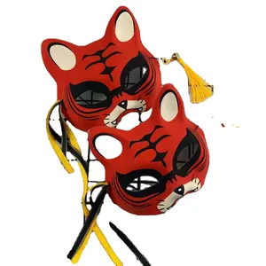 Cat Face Masquerade Mask Halloween Party Cosplay-Themed 6-Color Printed Custom Logo LED Variety Including Silk PVC PET PP Pulp