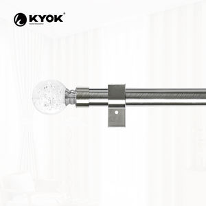 Ensemble de tringles à rideaux KYOK en alliage d'aluminium moderne avec embout carré, antirouille, haute résistance pour la décoration de la maison haut de gamme, le bureau et la salle de bain - Product Image 3