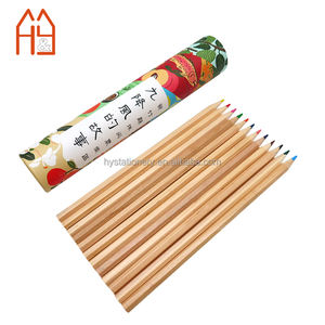 Set di 12 Matite Colorate in <span class=keywords><strong>Legno</strong></span> Naturale da 7 Pollici in Tubo di Carta Personalizzato, Vendita all'Ingrosso dalla Fabbrica di Shenzhen - Product Image 2