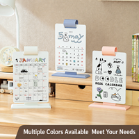 Calendrier de table portable style graffiti 2027 en carton 300g, planificateur mensuel double face pour bureau, école, décoration de la maison