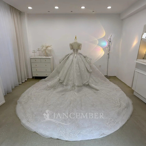 Hermoso Vestido de Novia de Lujo, Estilo Corte, Vestido de Novia Lsjj17 - Product Image 5