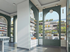 Bespoke Pharmacy Interior Design Service Modern Medical Store Shopfitting and Medicine Product Display Shelf - Product Image 2