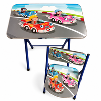 Ensemble table et chaise pliantes modernes en acier pour enfants, pour le salon