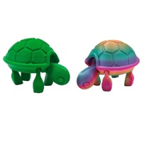 Figurines de tortue de mer imprimées en 3D, multi-articulées, yeux mobiles, pour accessoires de maison, cadeau pour enfants, décoration de salon ou de bureau