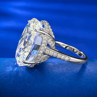 Bagues de fiançailles en argent sterling 925 avec grand zircon cubique ovale solitaire, bagues de promesse de mariage, alliances pour femme, idéales pour les fêtes