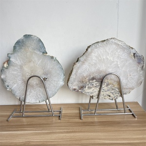 Natural <strong>Agate</strong> Coaster <strong>Agate</strong> <strong>Slice</strong> With Display <strong>Stand</strong> Wholesale Price - Product Image 4