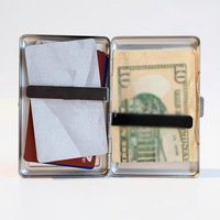 Porte-cartes et porte-monnaie polyvalent moderne et minimaliste, best-seller transfrontalier, avec compartiment multifonction en acier inoxydable