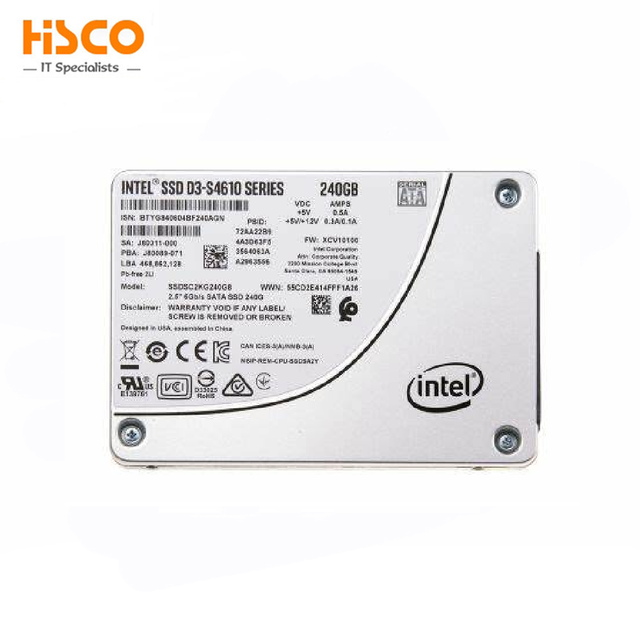 SSDSC2KG240G8 SSDSC2KG240G801 for Intel D3-S4610 Series 240GB SATA 3.0 6Gb/S 2.5" 64-Layer TLC 3D NAND Solid State Drive SSD